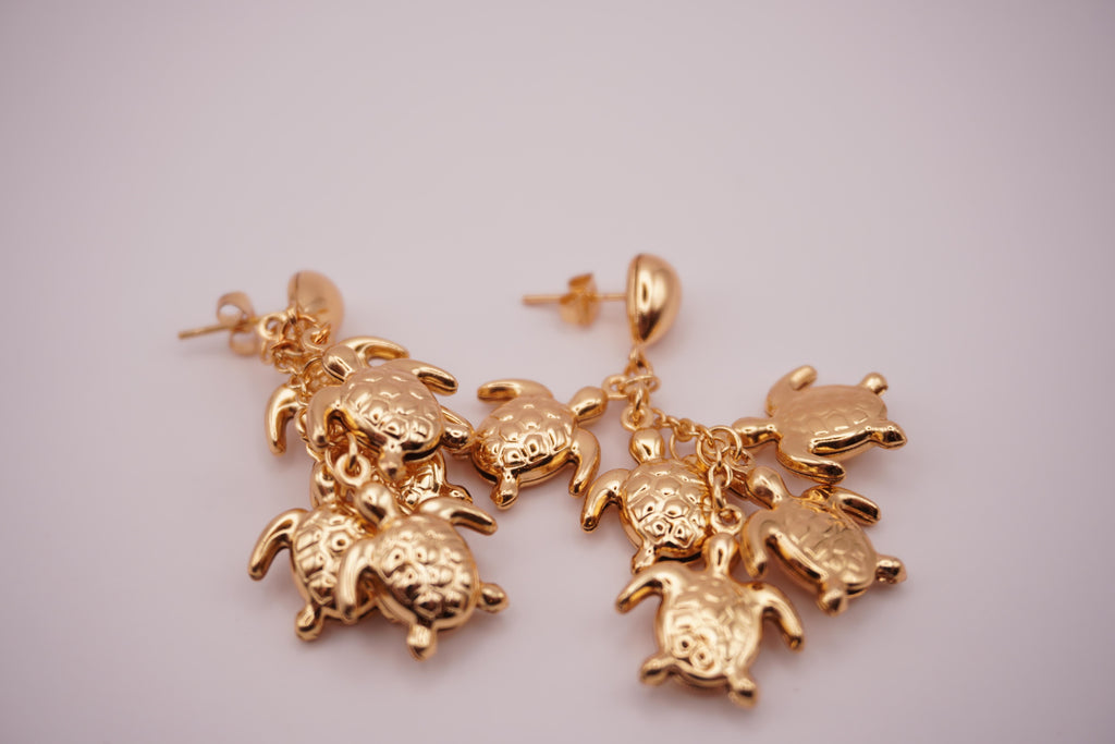 Turtle Charm Earrings