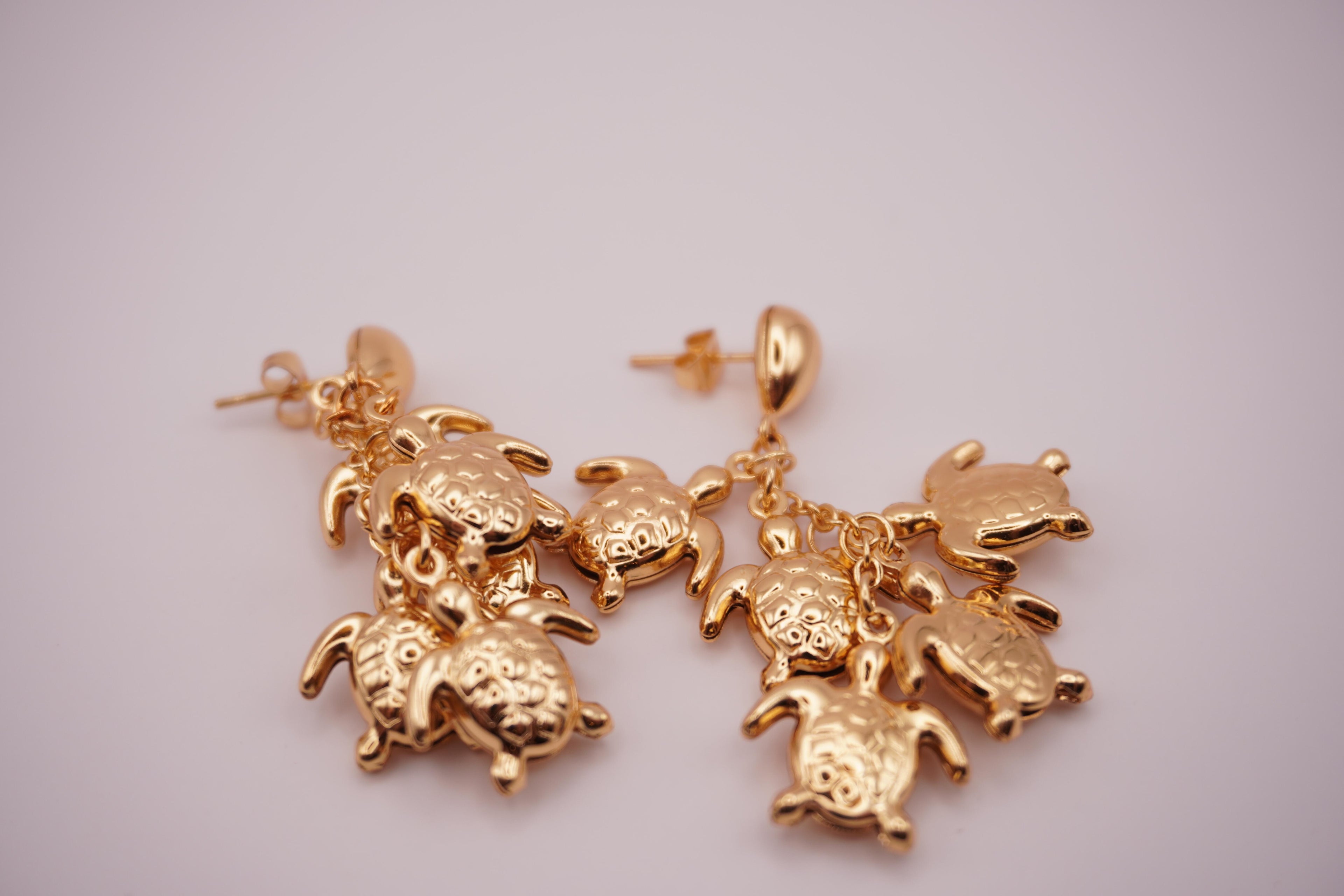Turtle Charm Earrings