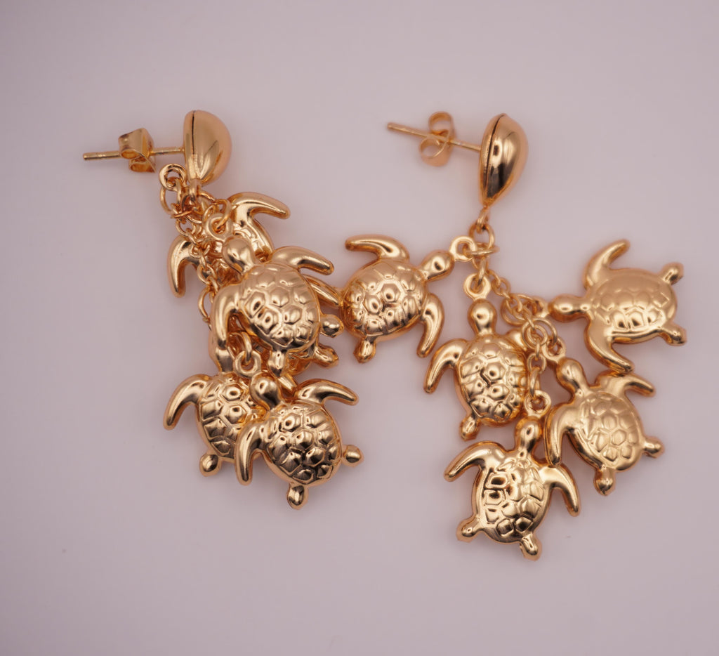 Turtle Charm Earrings