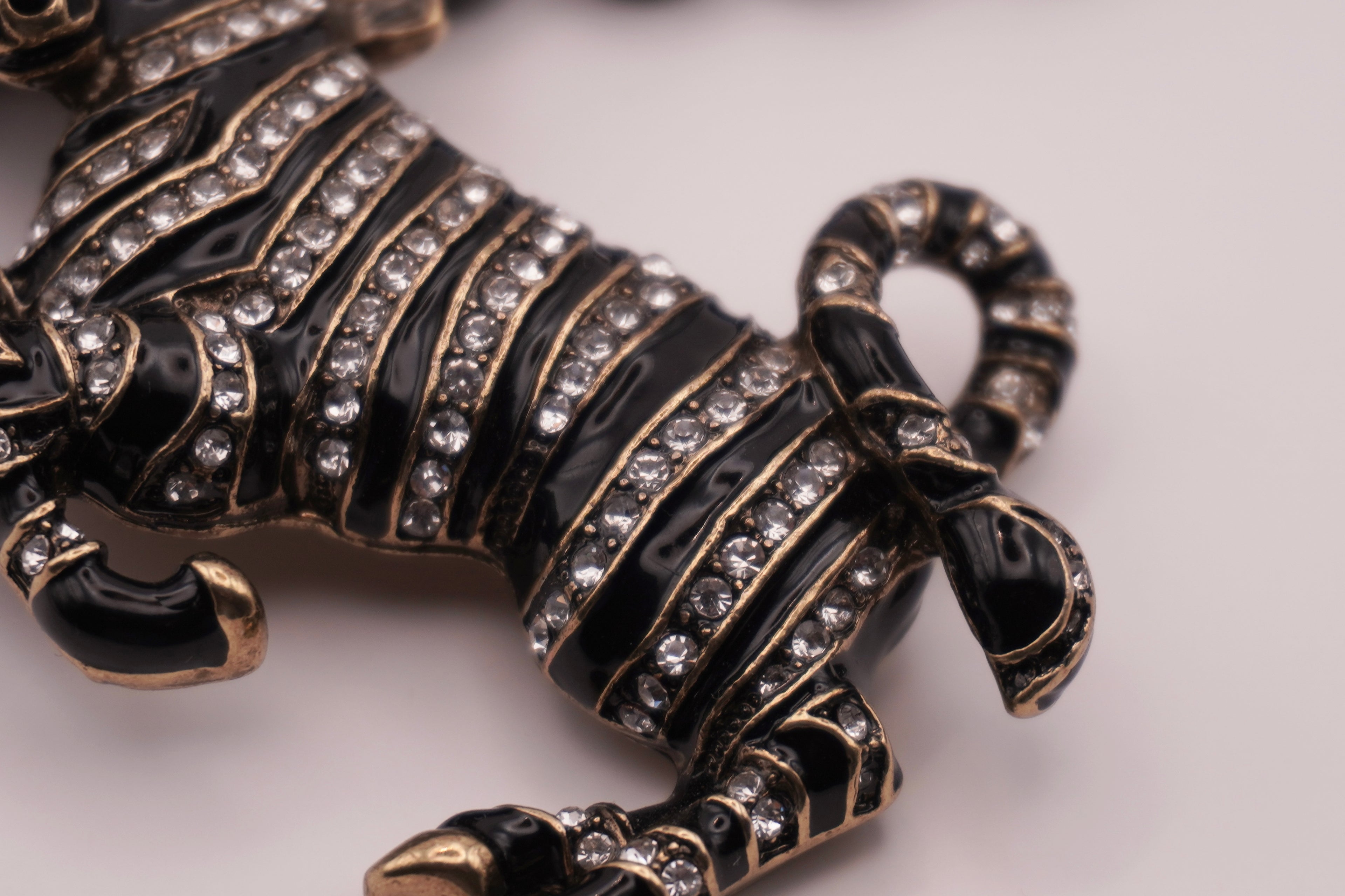 Zebra Pendant Necklace