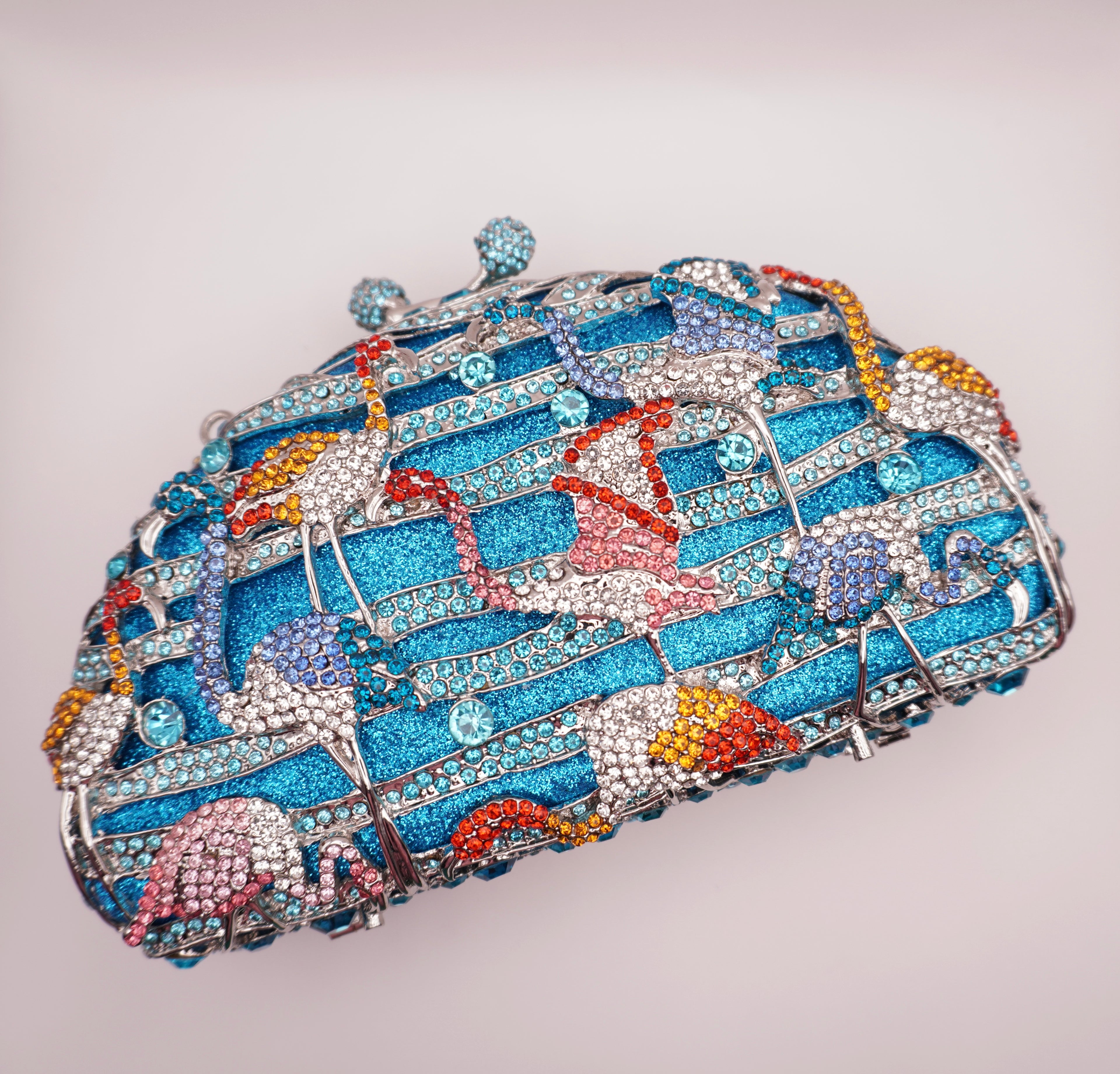 Crystal Flamingo Clutch