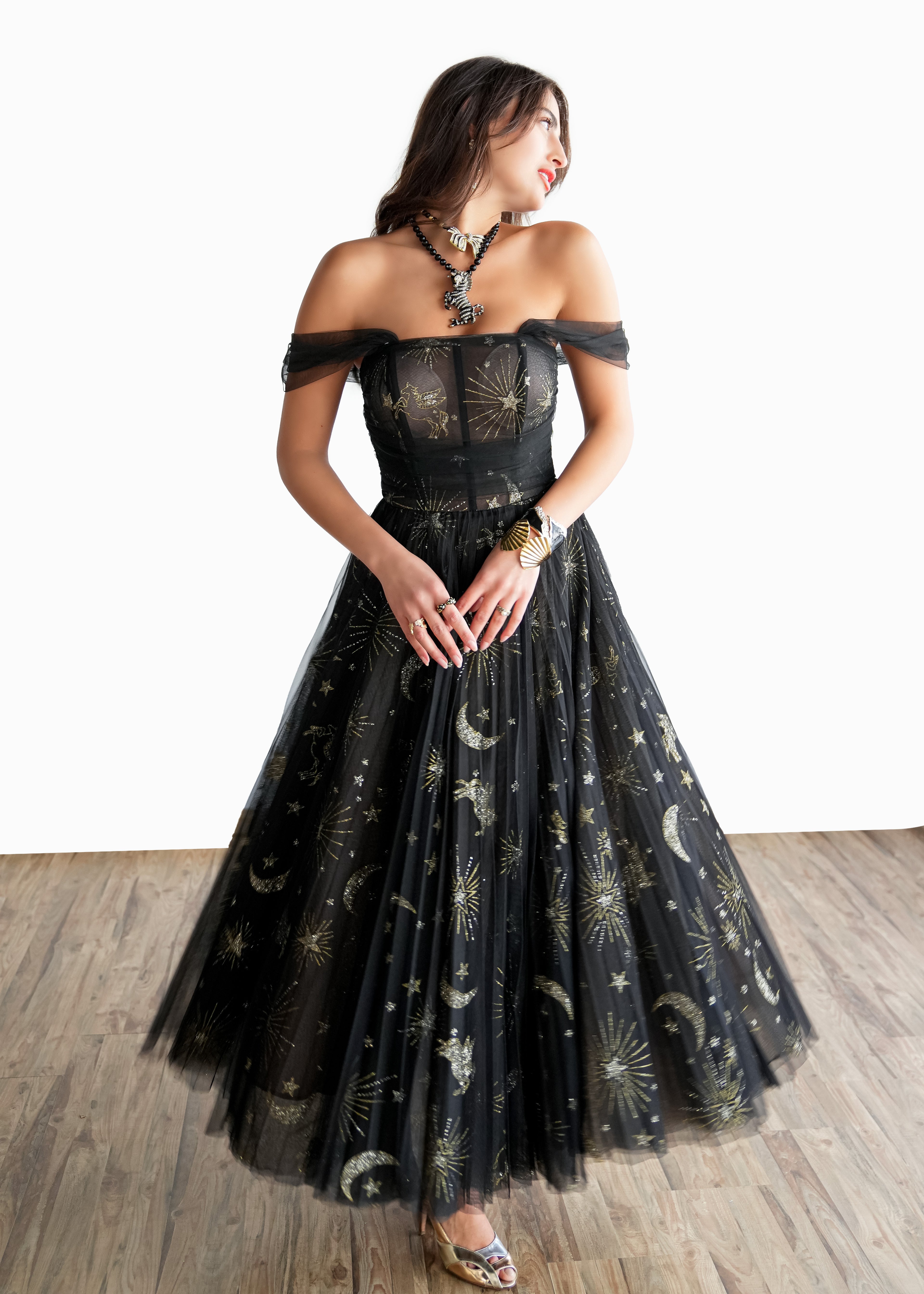 Midnight Stardust Gown
