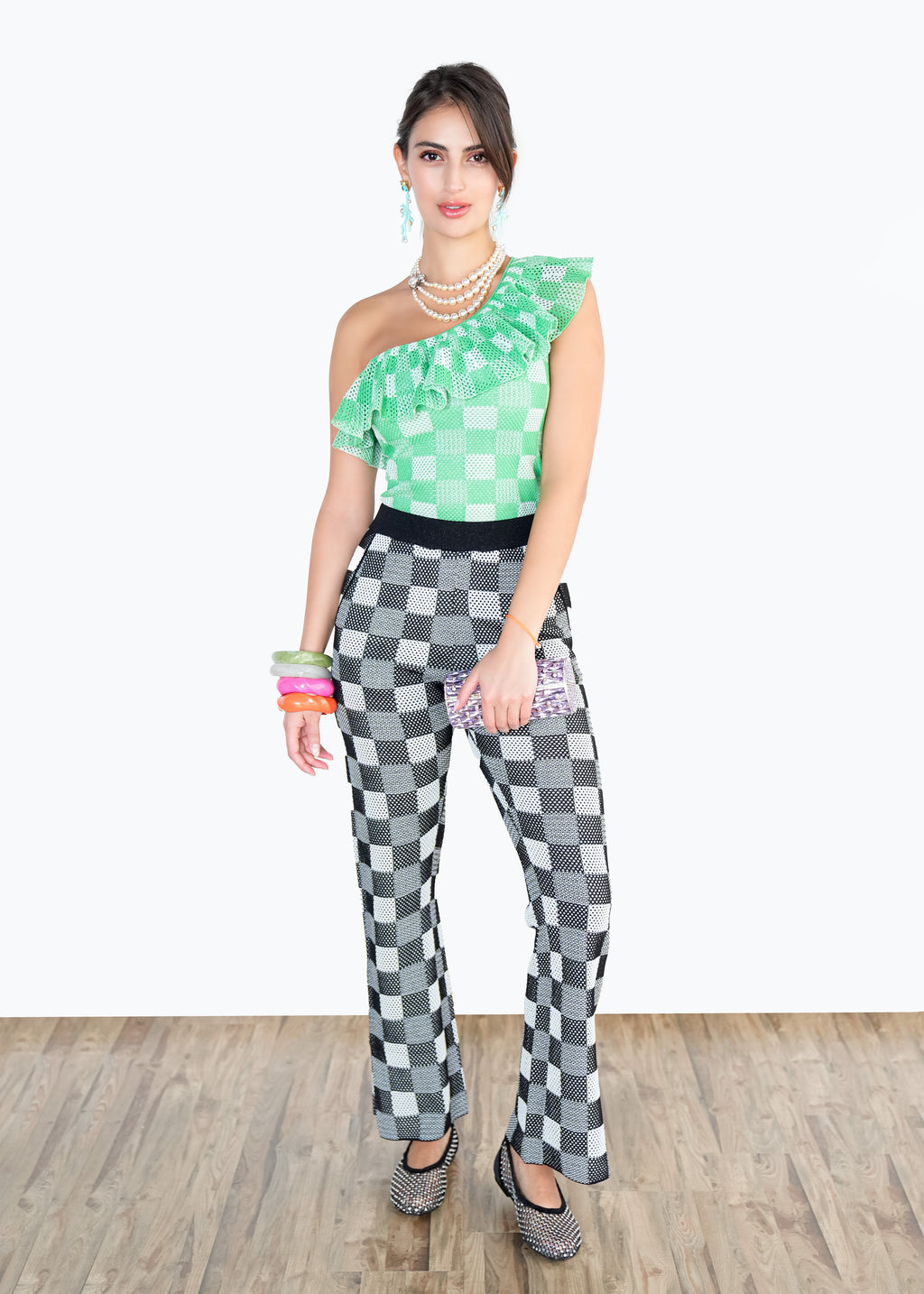 Black & White Checkered Pants