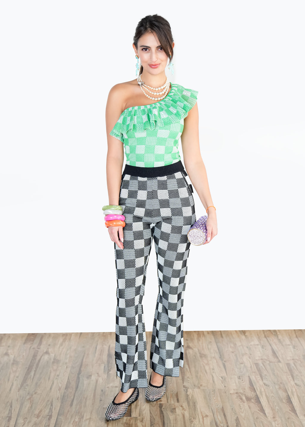 Black & White Checkered Pants