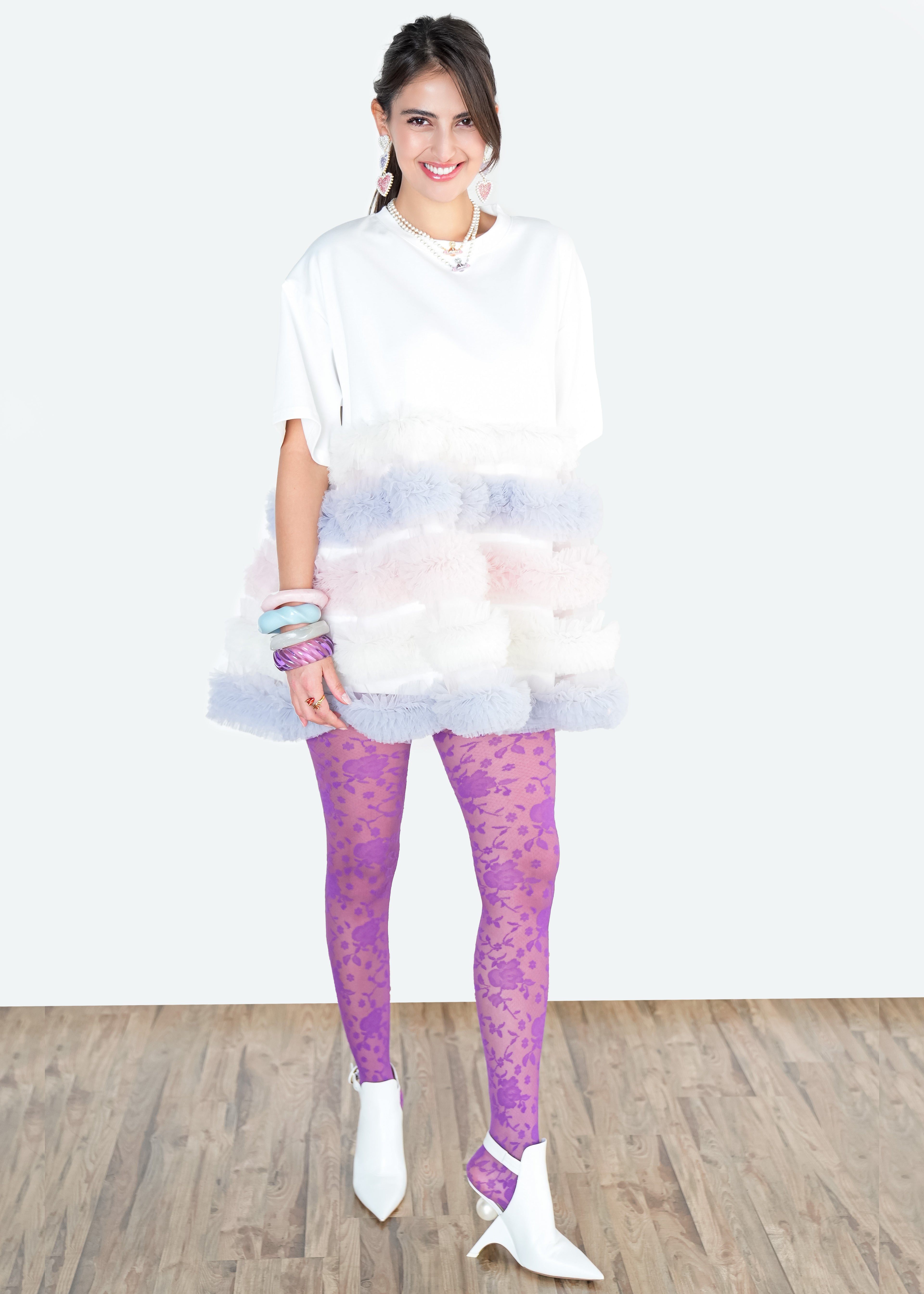 Pastel Ruffle Tulle Dress