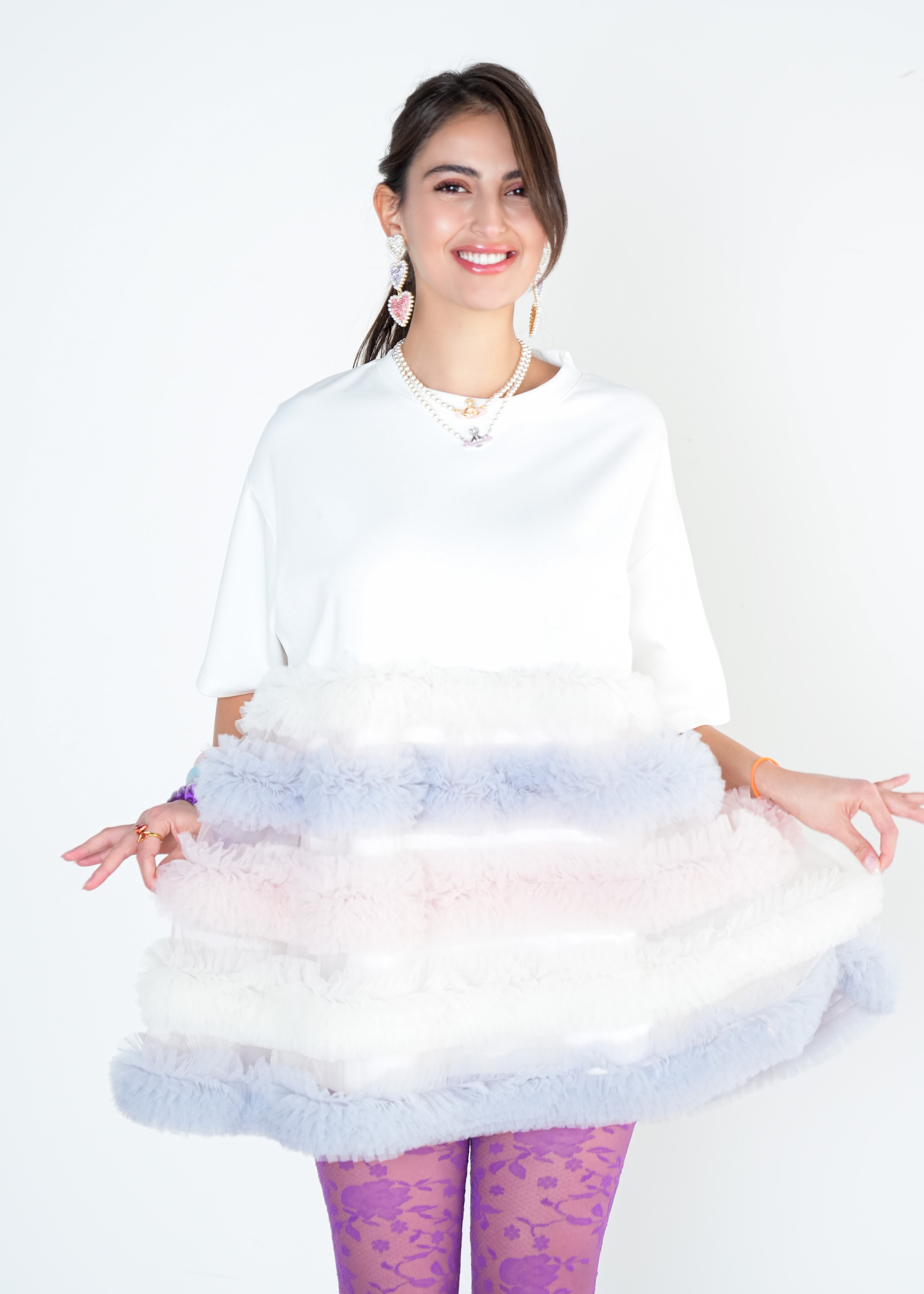 Pastel Ruffle Tulle Dress