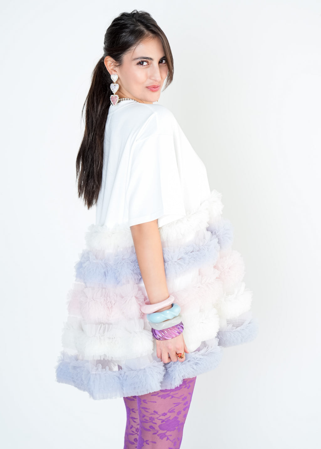 Pastel Ruffle Tulle Dress