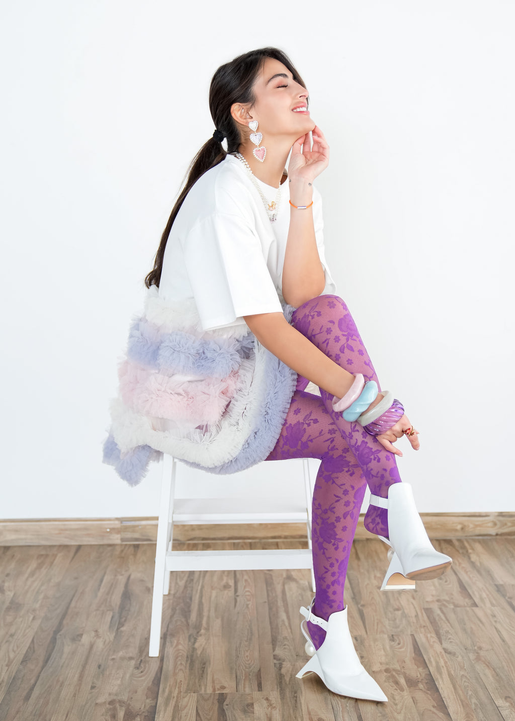 Pastel Ruffle Tulle Dress