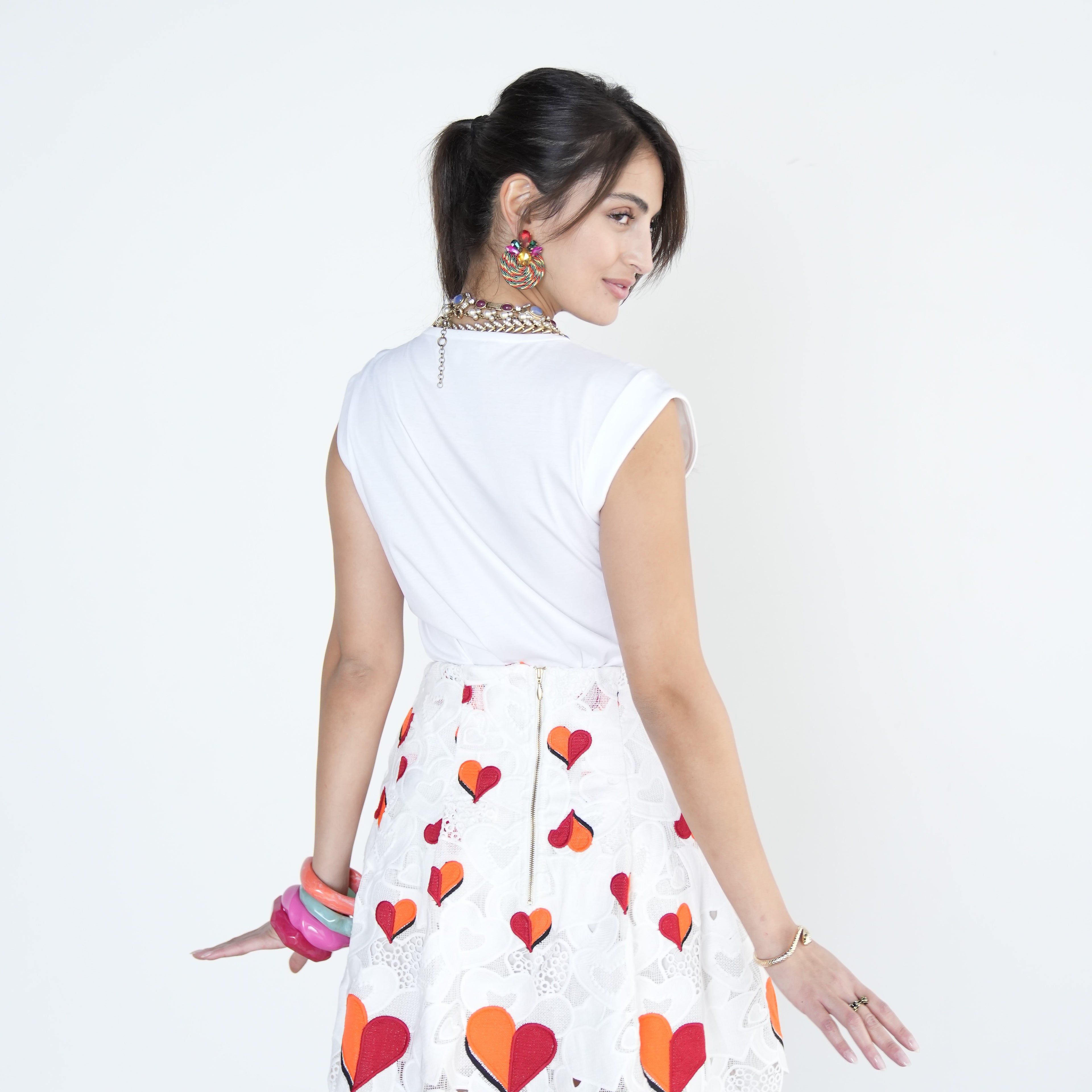 Heart Lace Mini Skirt