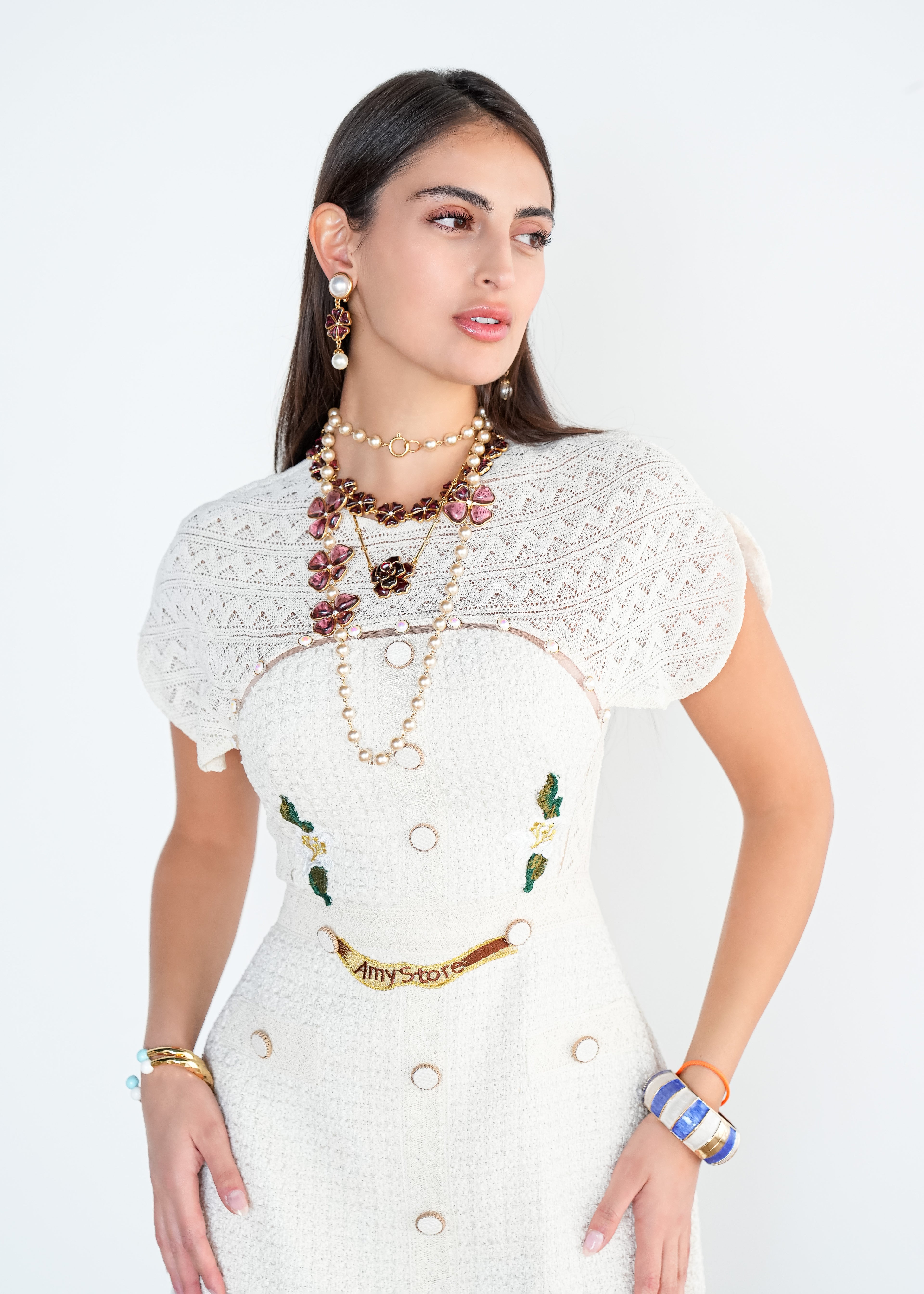 Ivory Button-Down Midi Dress