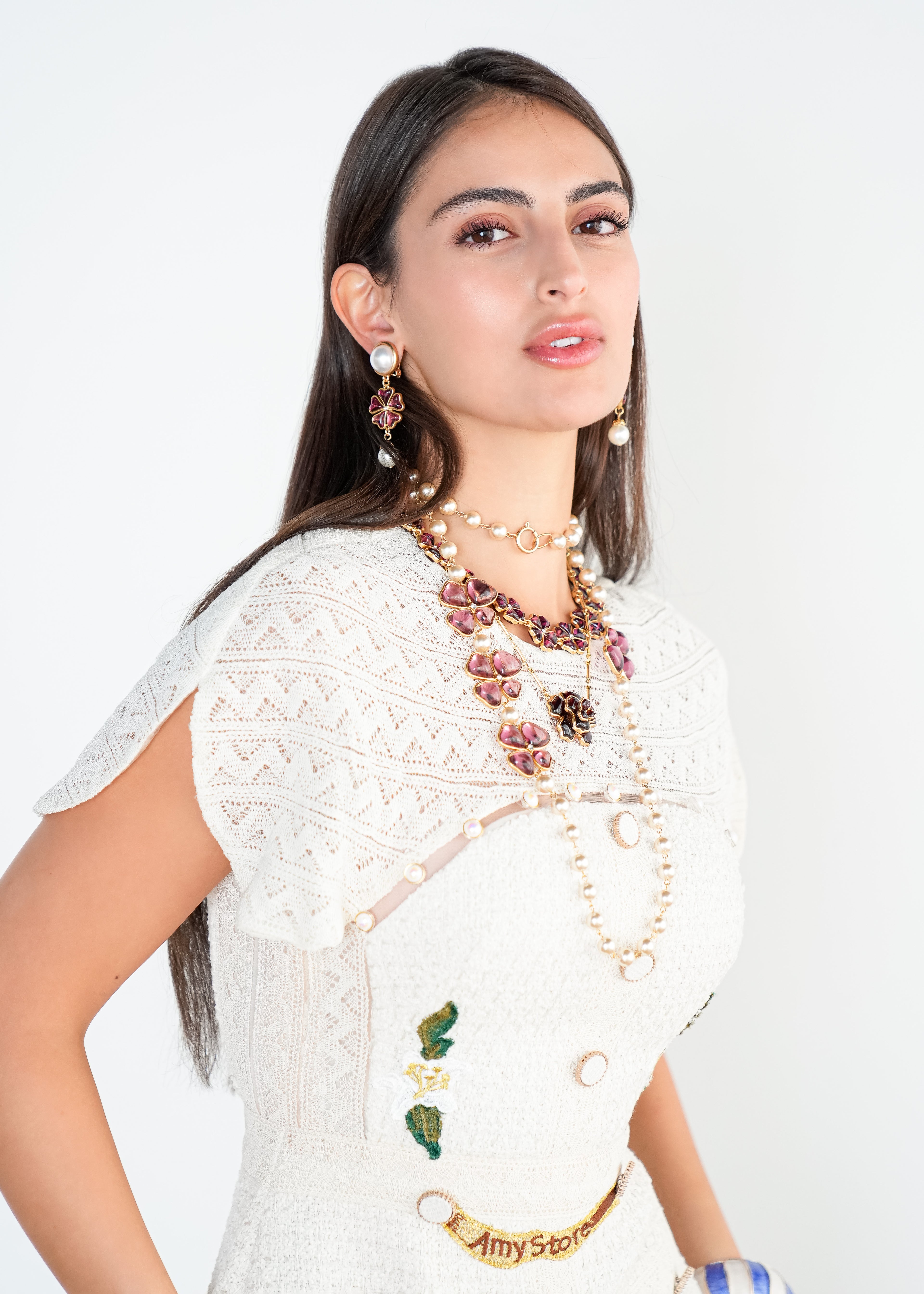 Ivory Button-Down Midi Dress