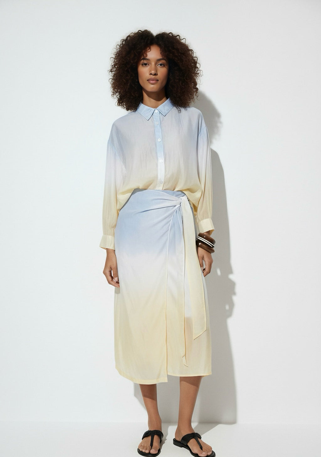 Sunset Gradient Shirt & Skirt Set