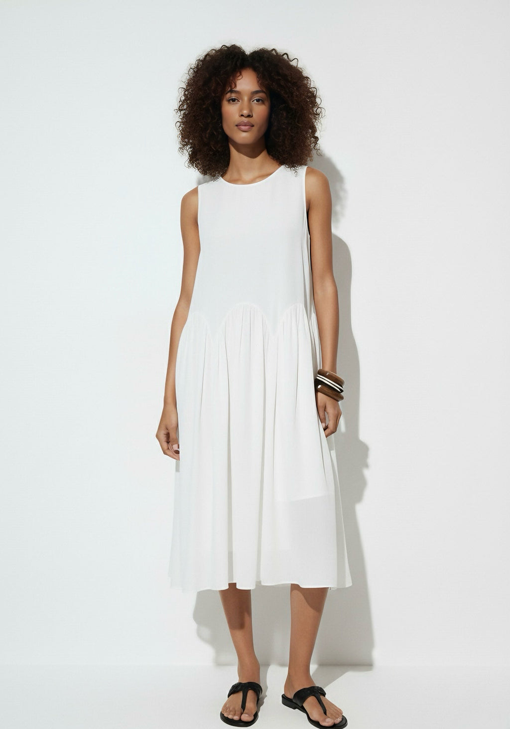 Flowy Sleeveless Midi Dress