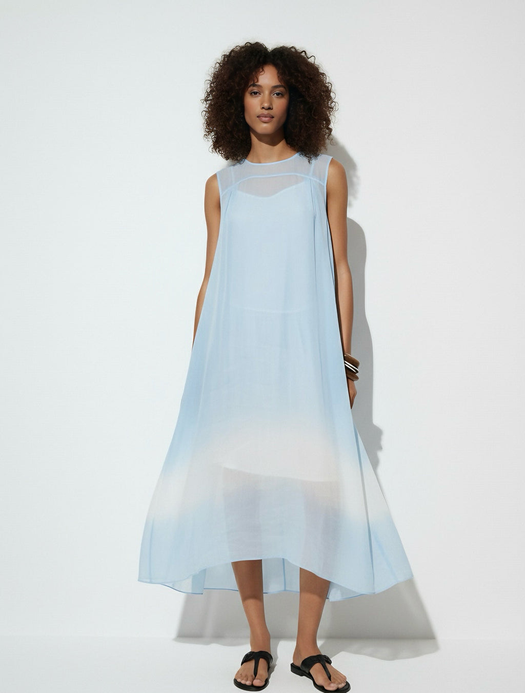 Sky Whisper Sleeveless Maxi Dress