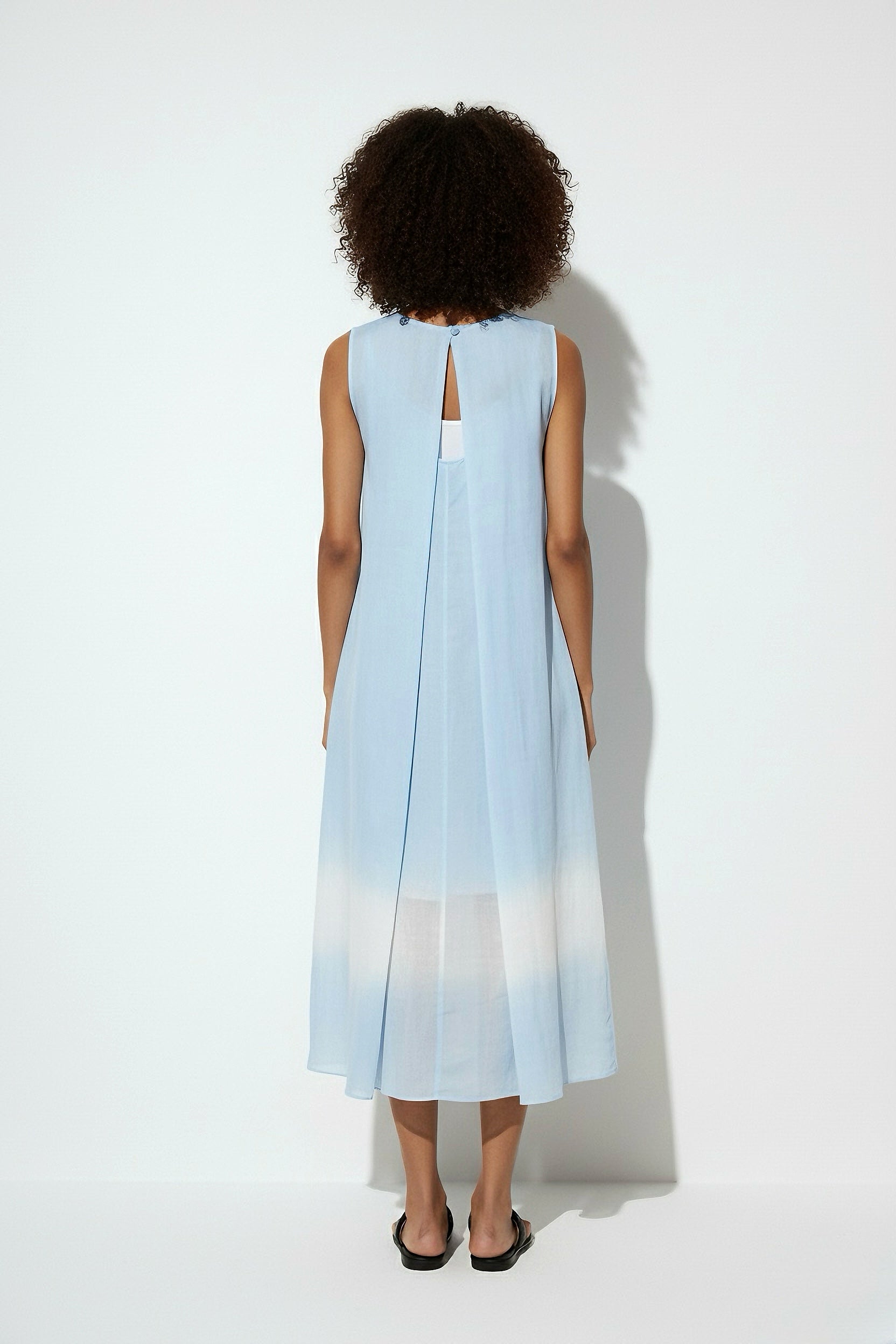 Sky Whisper Sleeveless Maxi Dress