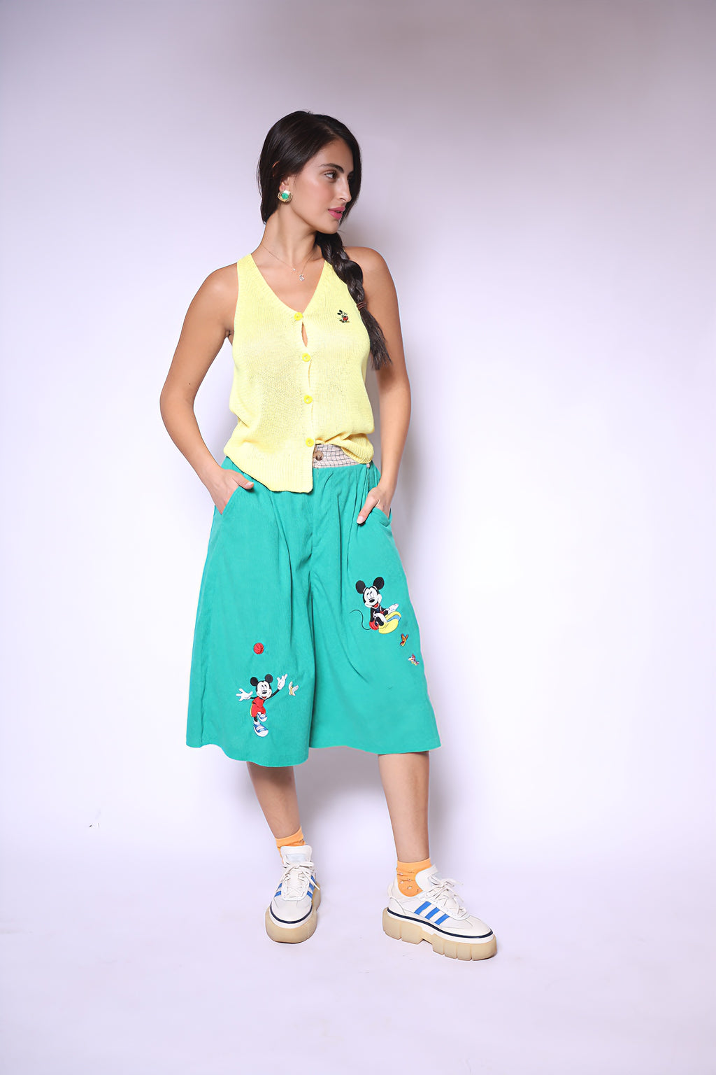 Mickey Green Culottes