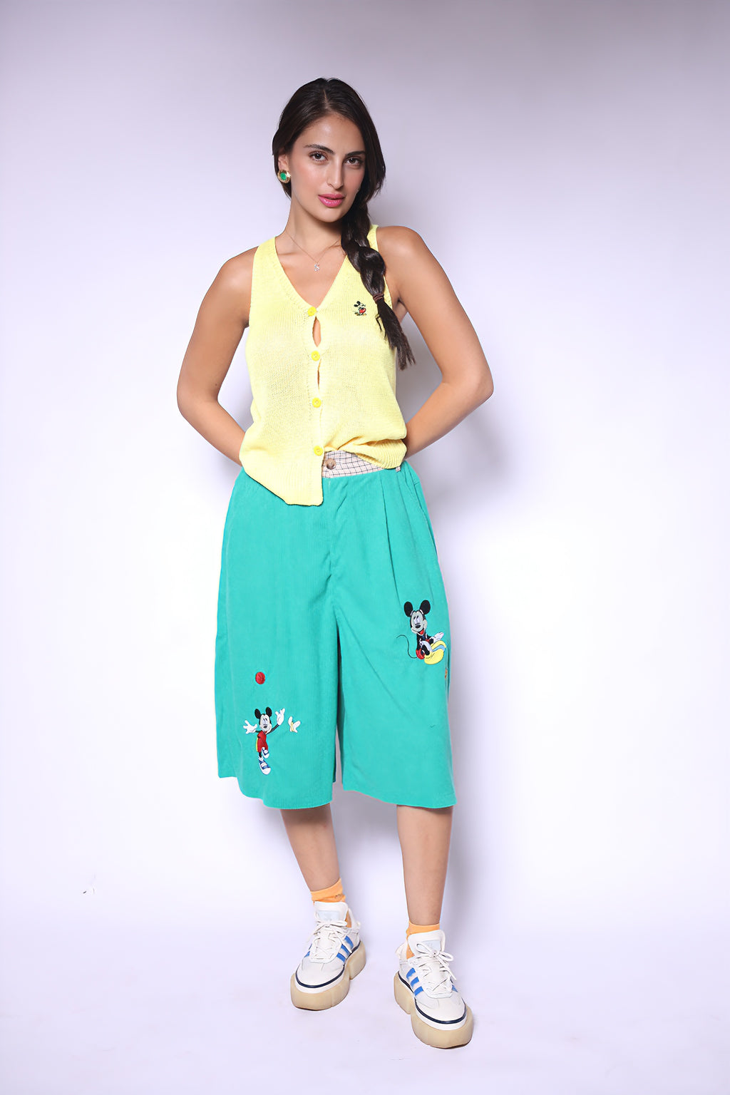 Mickey Green Culottes