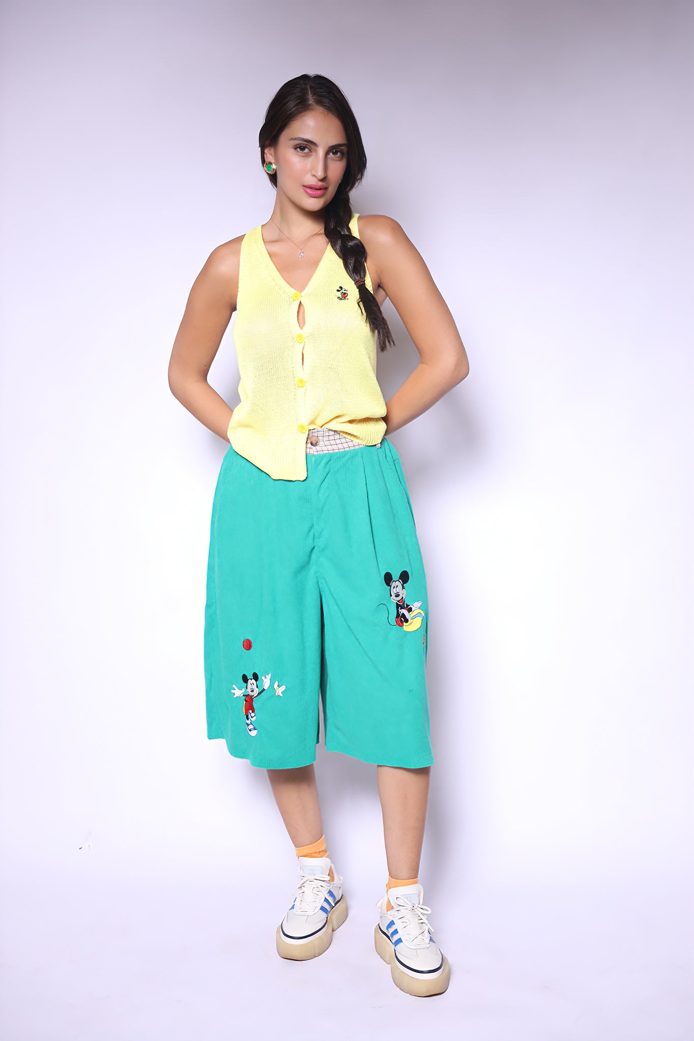 Mickey Green Culottes