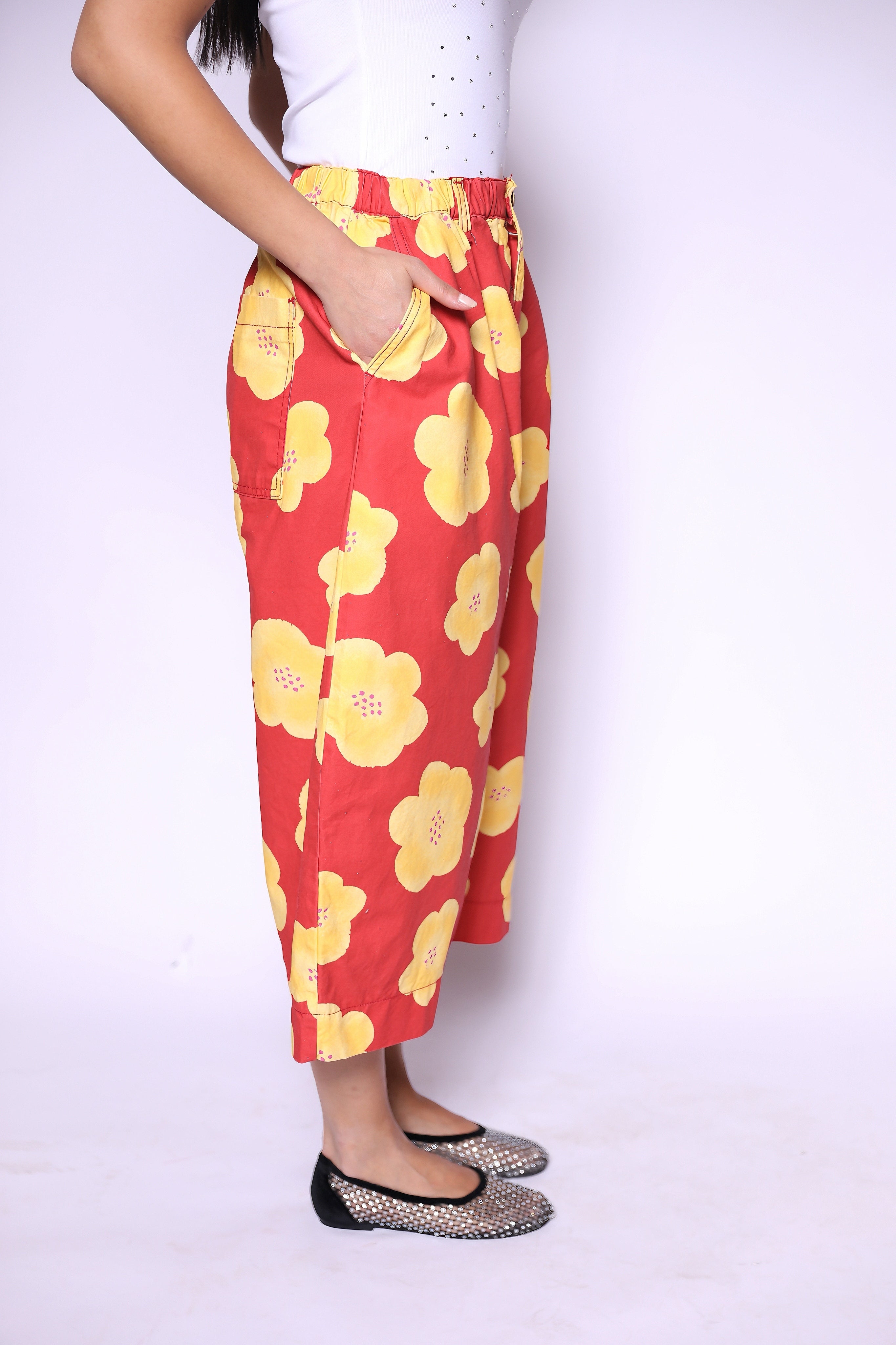 Sunny Bloom Wide-Leg Pants