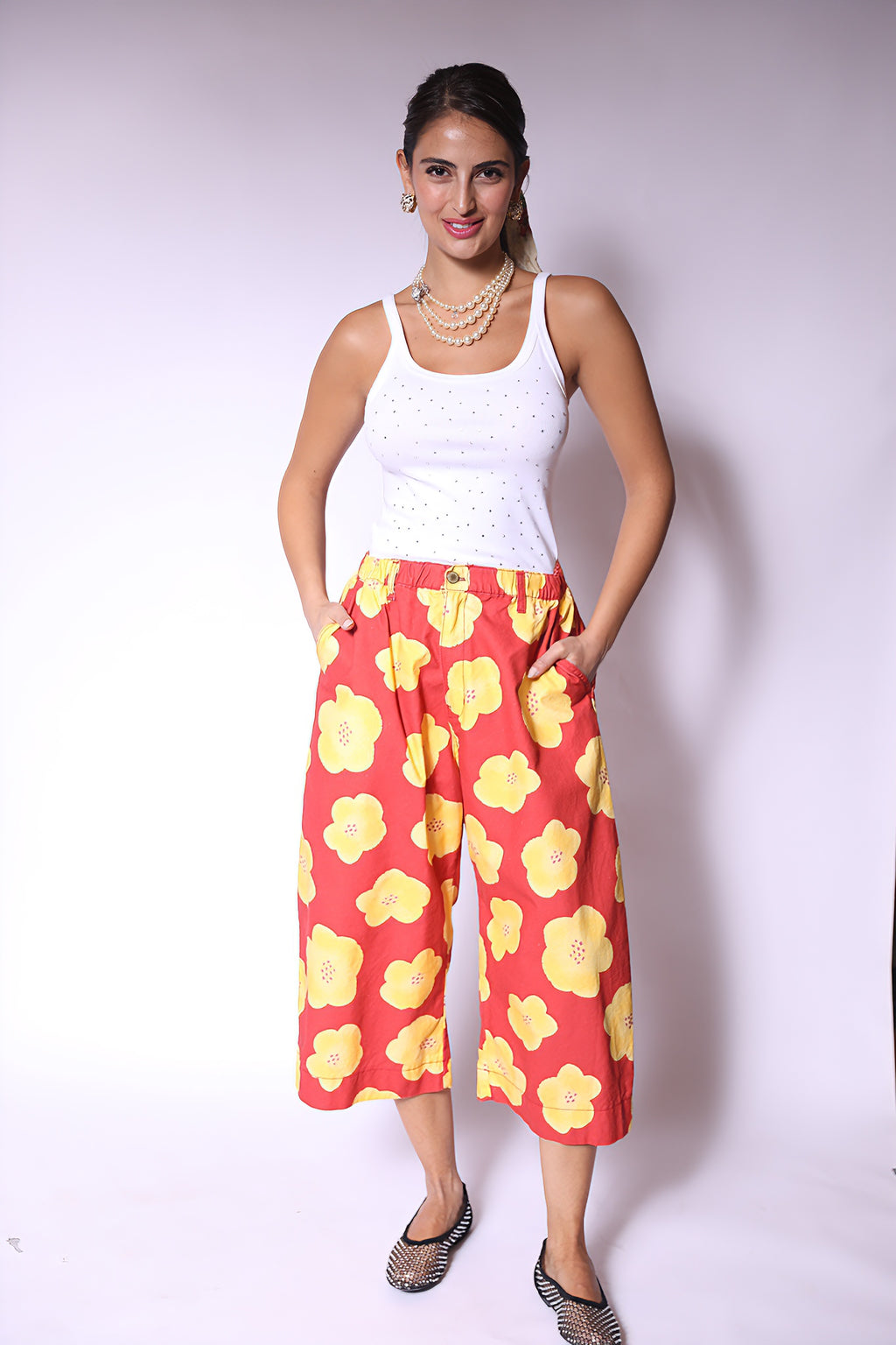 Sunny Bloom Wide-Leg Pants