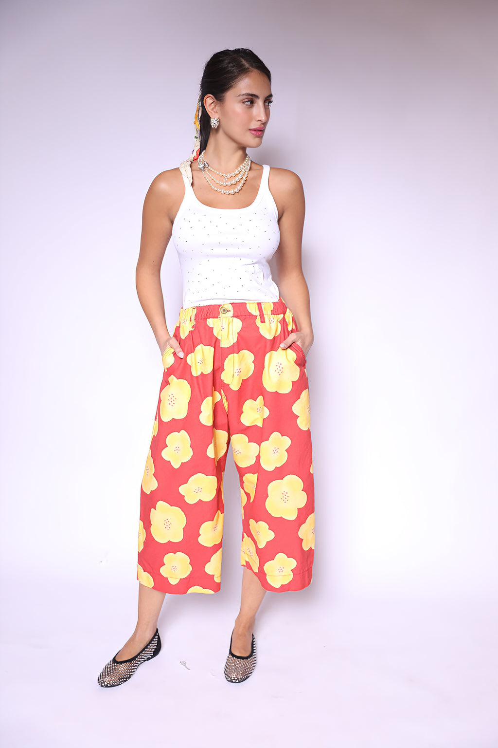 Sunny Bloom Wide-Leg Pants