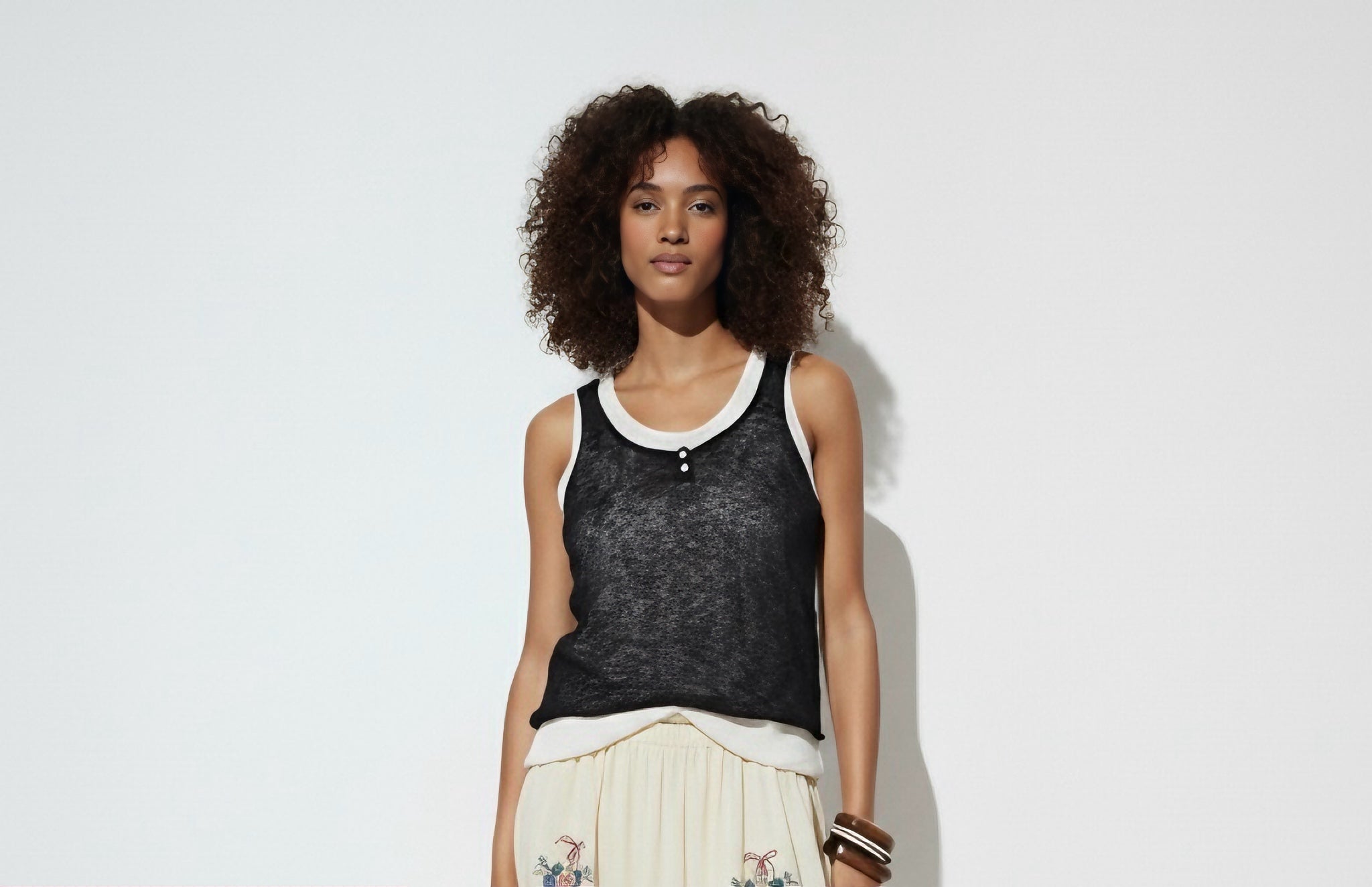 Black & White Layered Tank Top