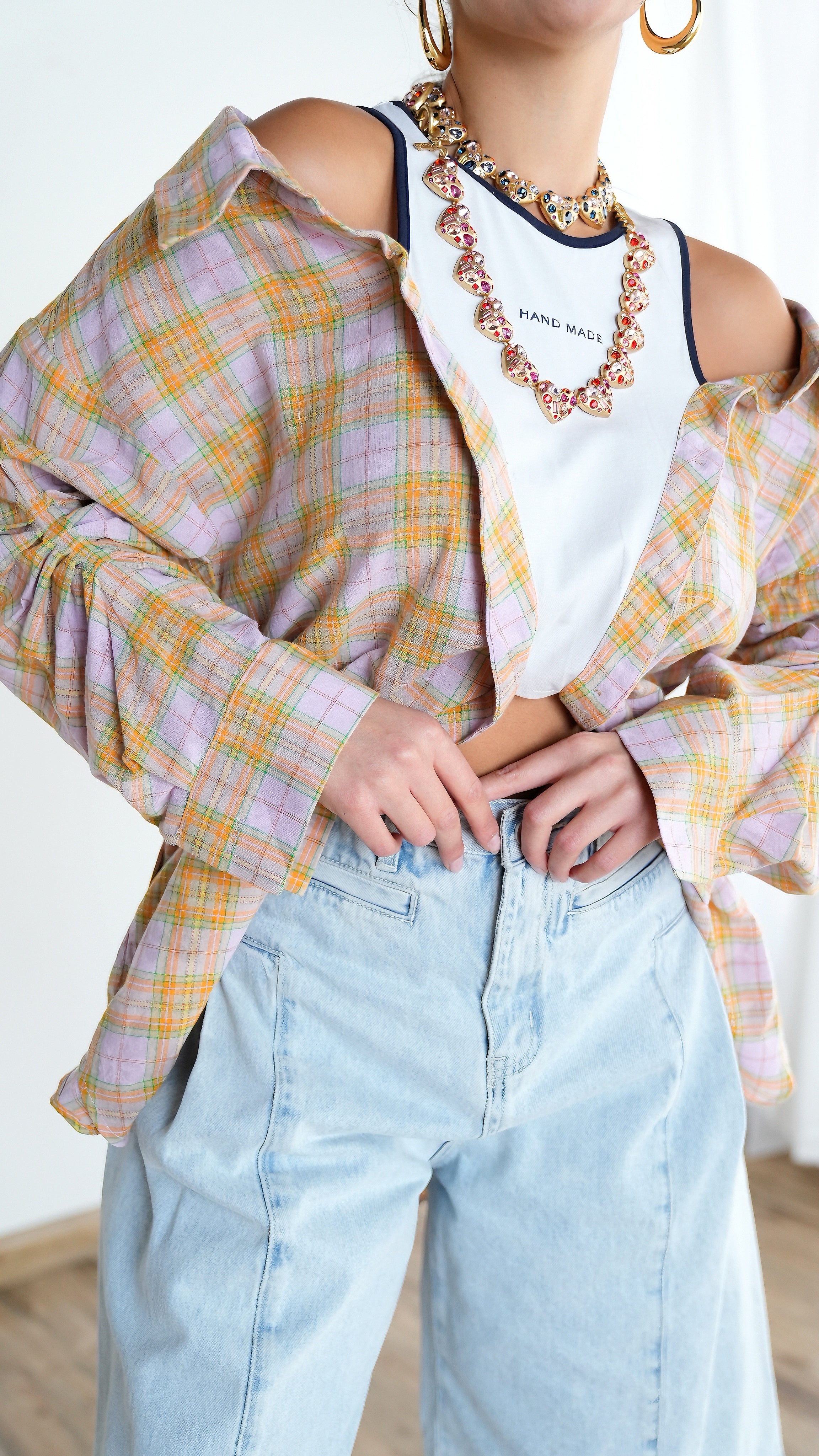 Light-Wash Bermuda Denim Shorts