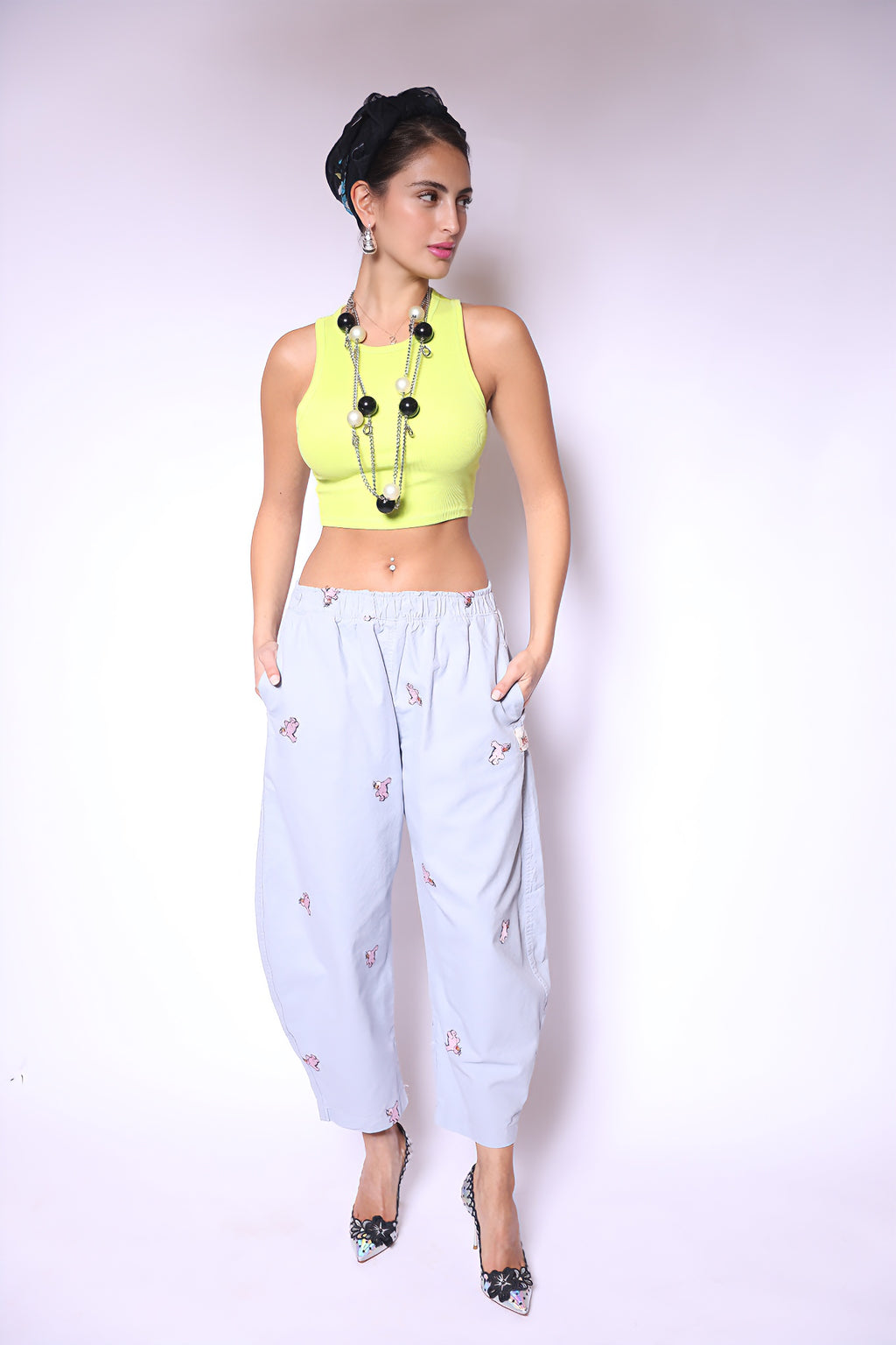 Powder Blue Playful Pants