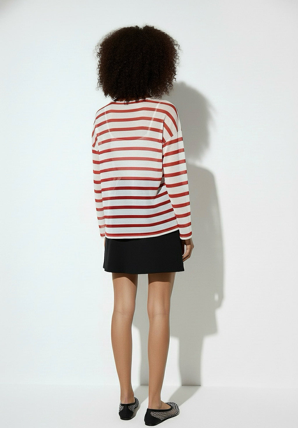 Classic Red Striped Knit Top