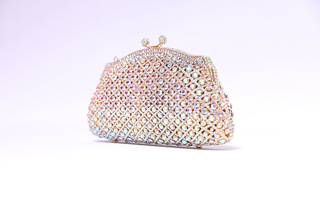 Iridescent Diamond Clutch
