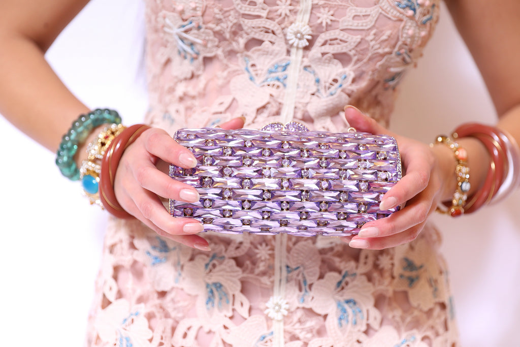 Lilac Tube Clutch