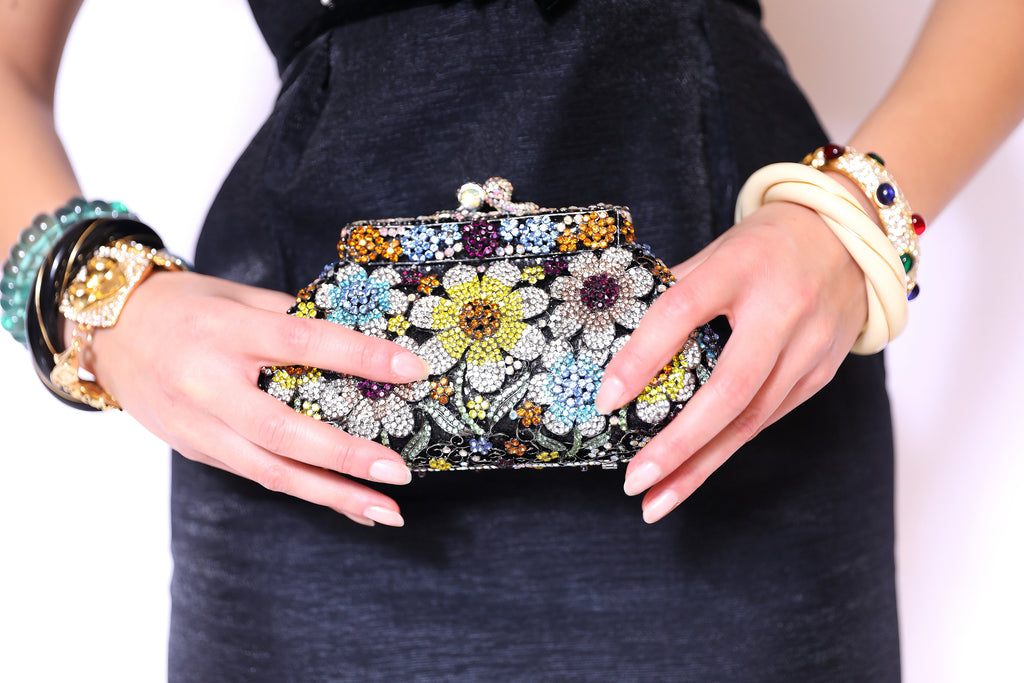 Floral Jewel Clutch