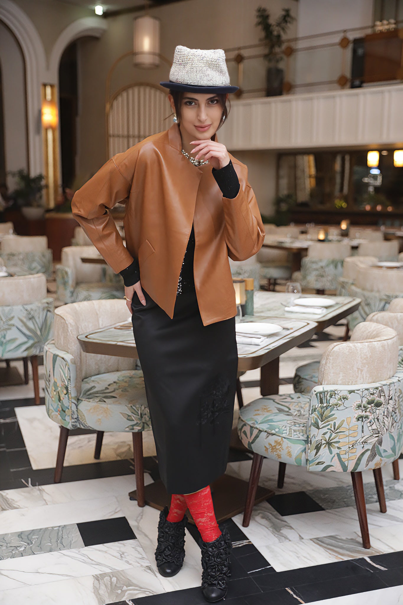 Classic Embroidered Midi Skirt