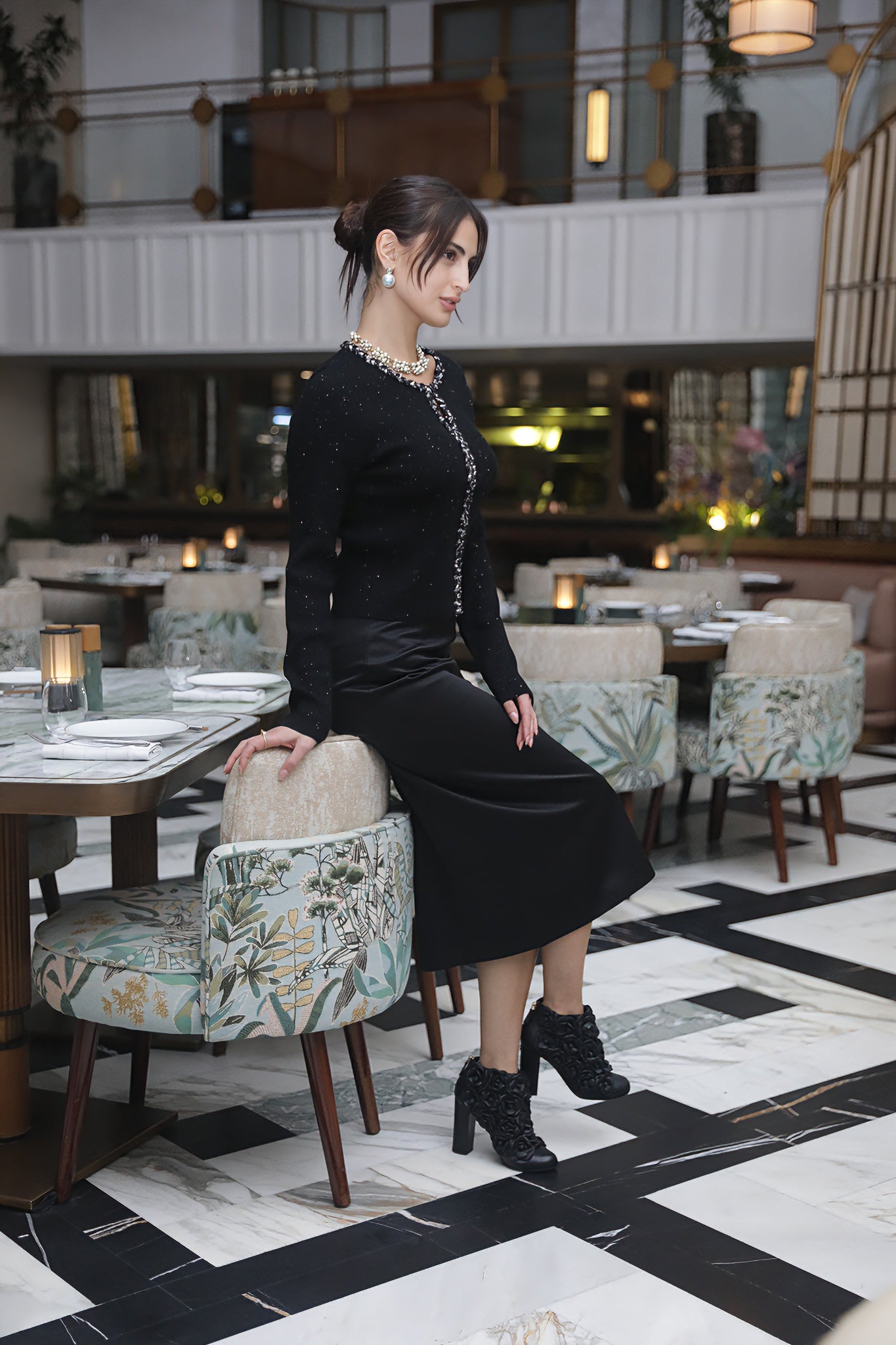 Classic Embroidered Midi Skirt