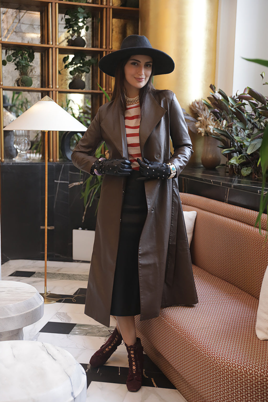 Heritage Leather Trench