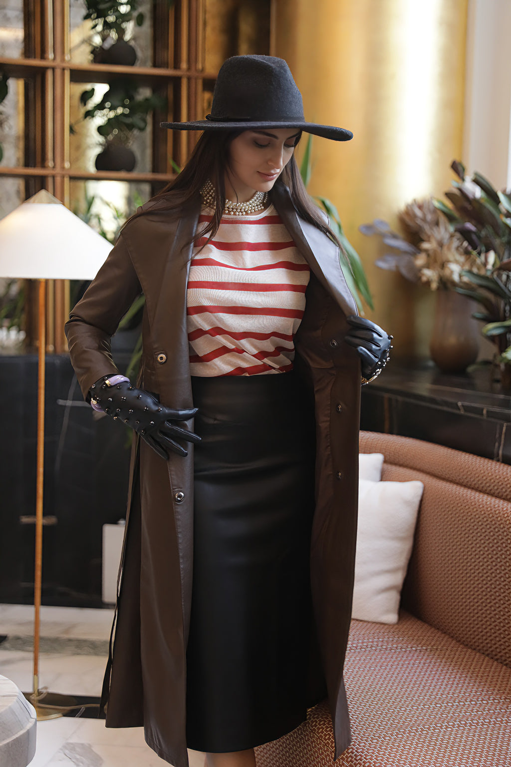 Heritage Leather Trench