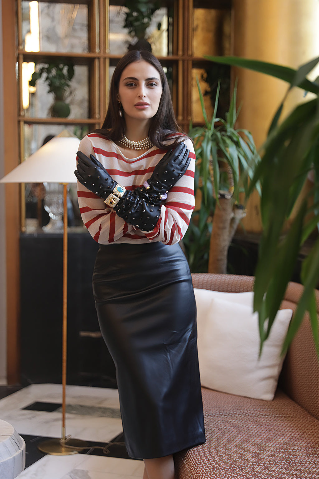 Midnight Leather Skirt