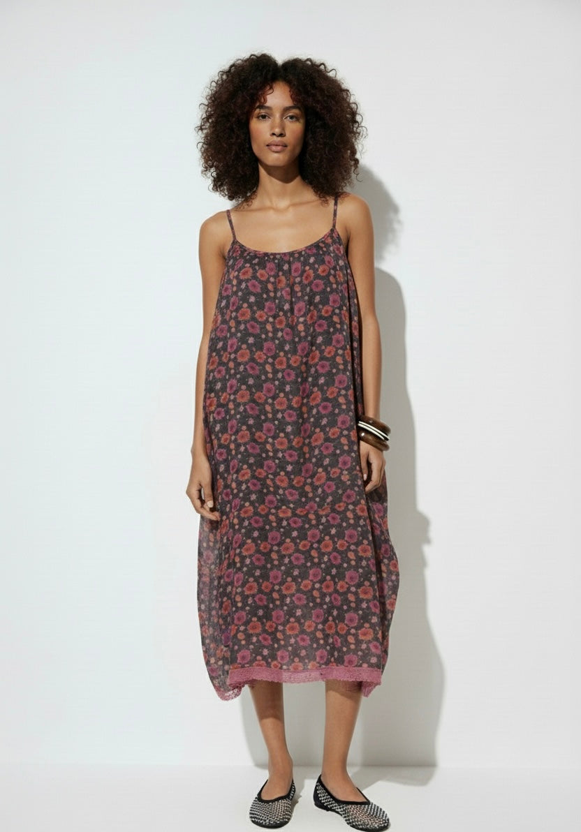 Sheer Bloom Slip Dress