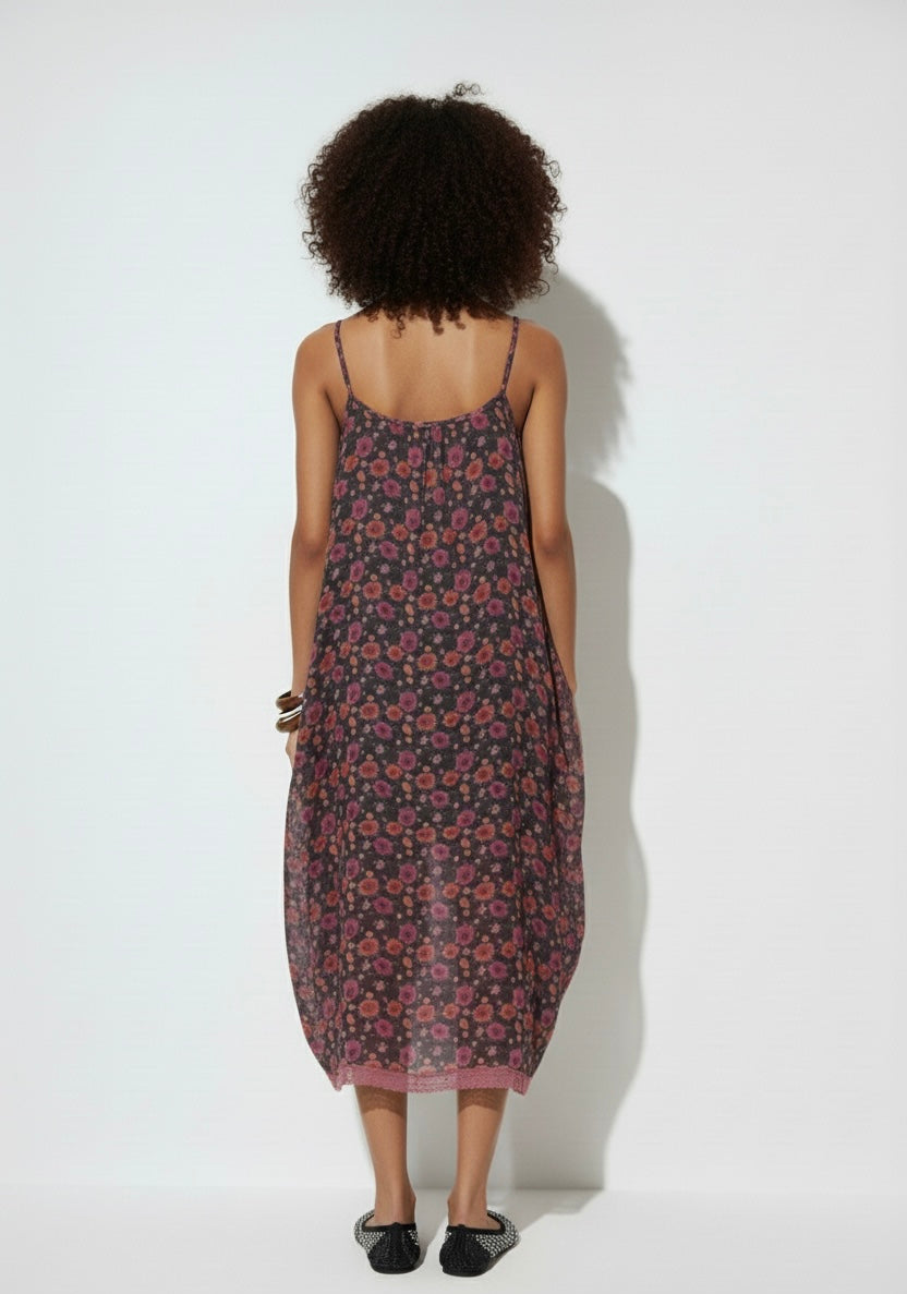 Sheer Bloom Slip Dress