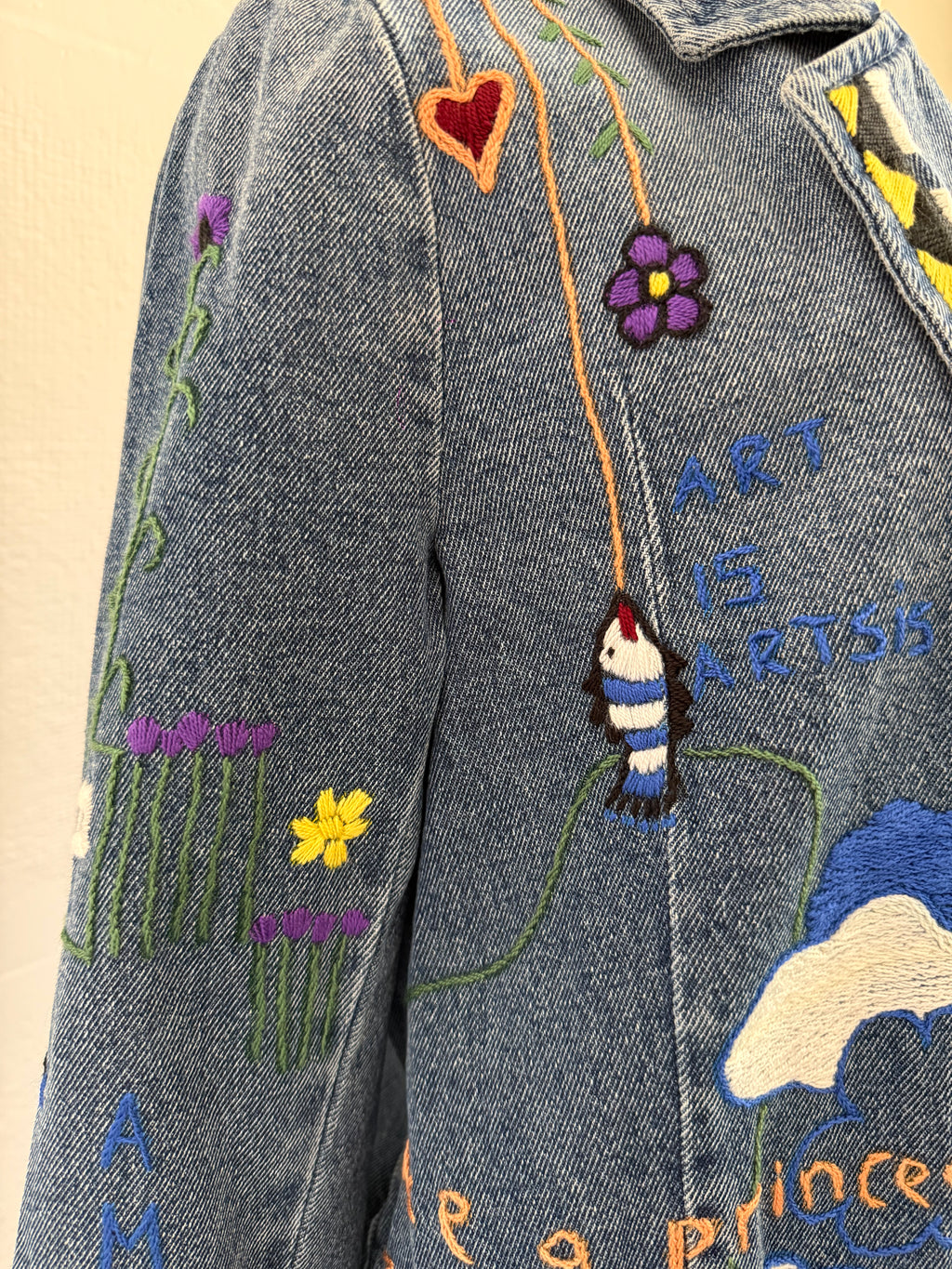 Dreamscape Art Denim Blazer
