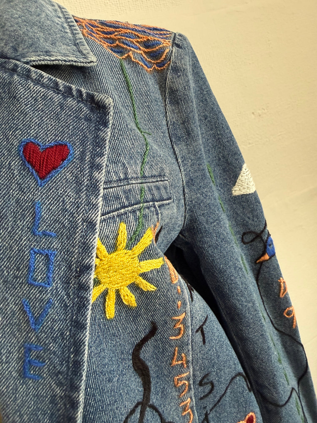 Dreamscape Art Denim Blazer
