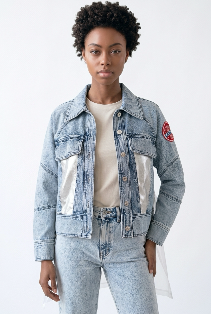 Transparent Layer Denim Jacket