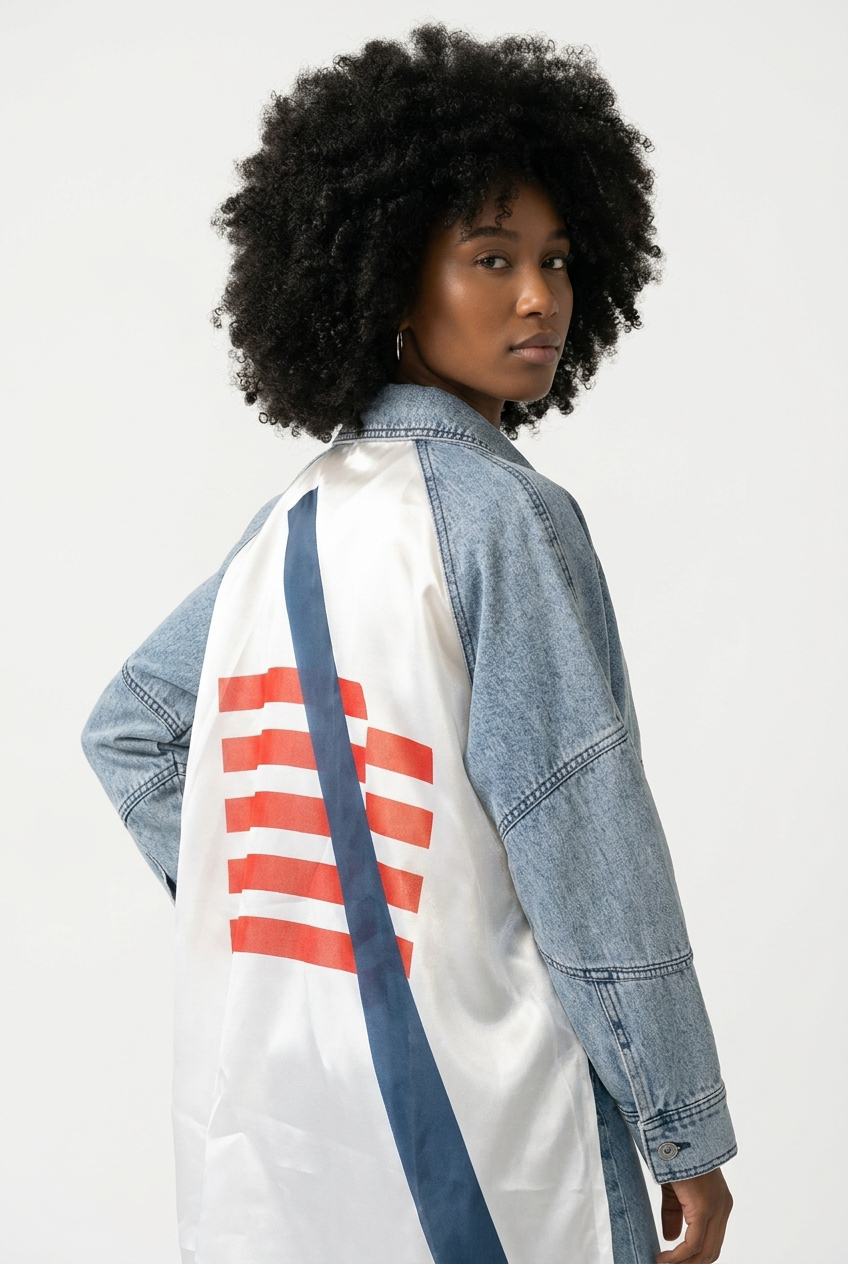 Transparent Layer Denim Jacket