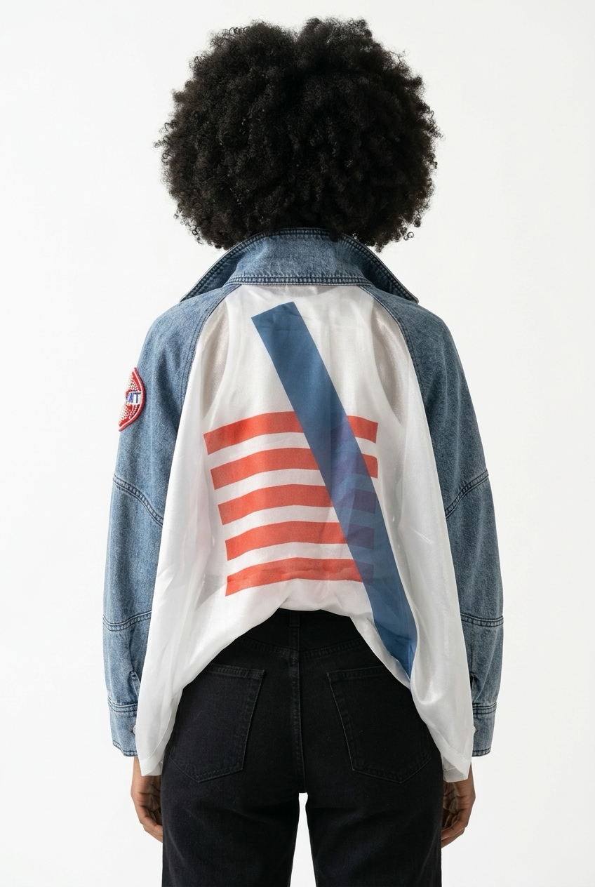 Transparent Layer Denim Jacket