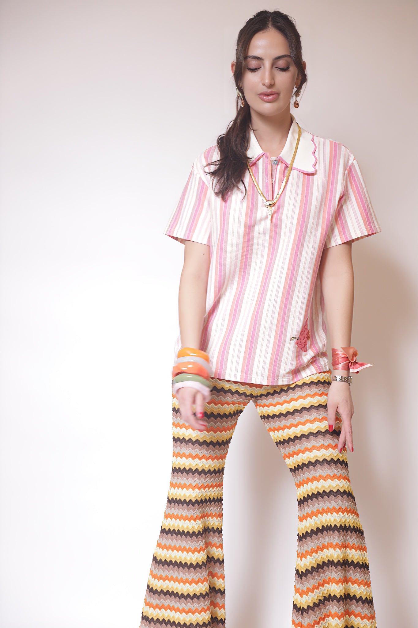 Desert Sunset Zigzag Knit Pants