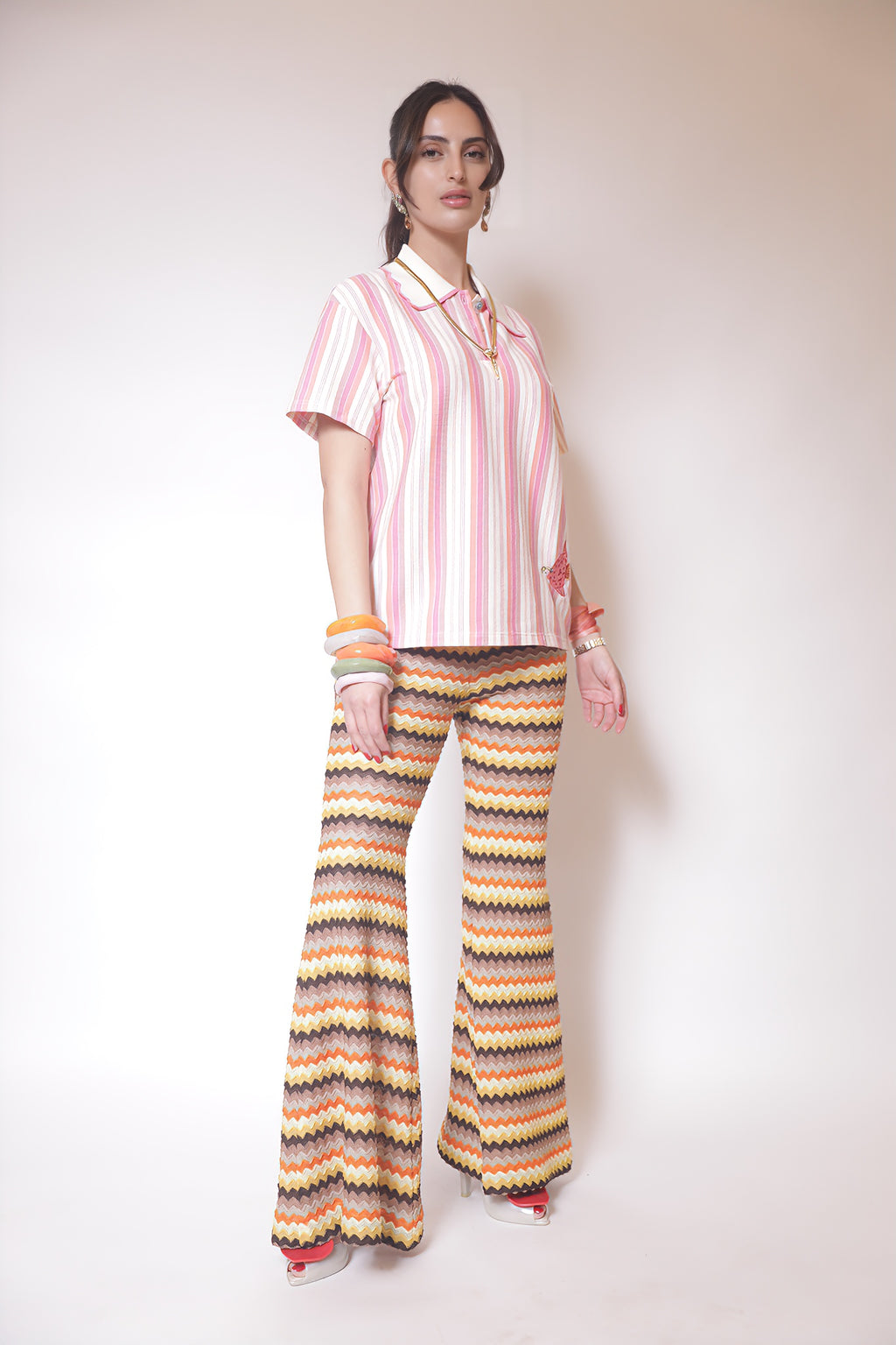 Desert Sunset Zigzag Knit Pants