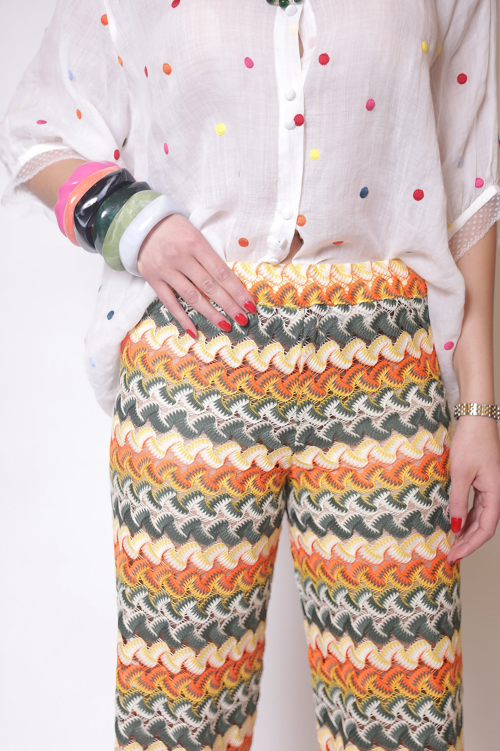 Autumn Feather Knit Pants