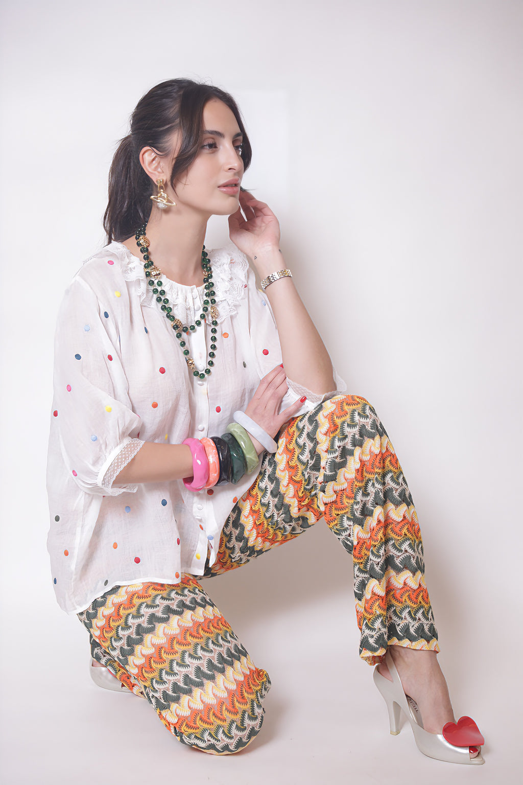 Autumn Feather Knit Pants